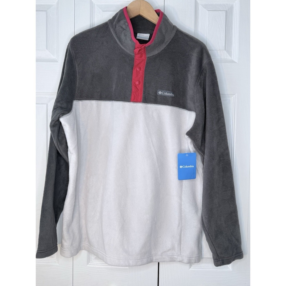 Columbia Steens Mountain Half Snap Gray Fleece‎ Size L NWT